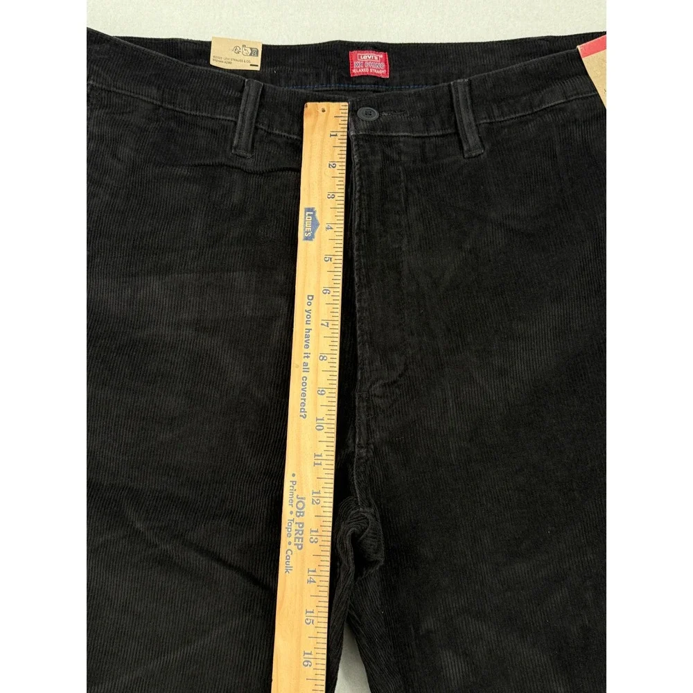 Levis XX Chino Relaxed Straight Corduroy Mens 42x30 Pants Stretch Black